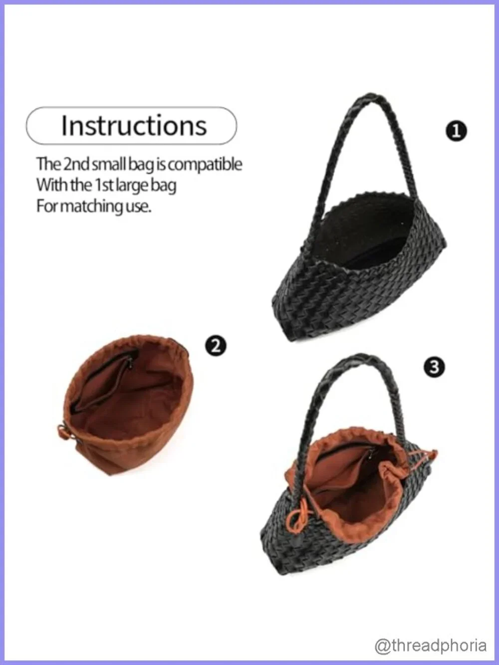 Woven Hobo Shoulder Bag for Women Faux Leather Handwoven Summer Purse